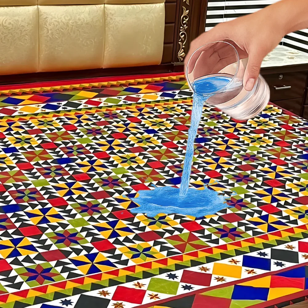 Printed Quilted Mattress Cover