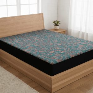 Zinc printed quilted waterproof mattress cover king size