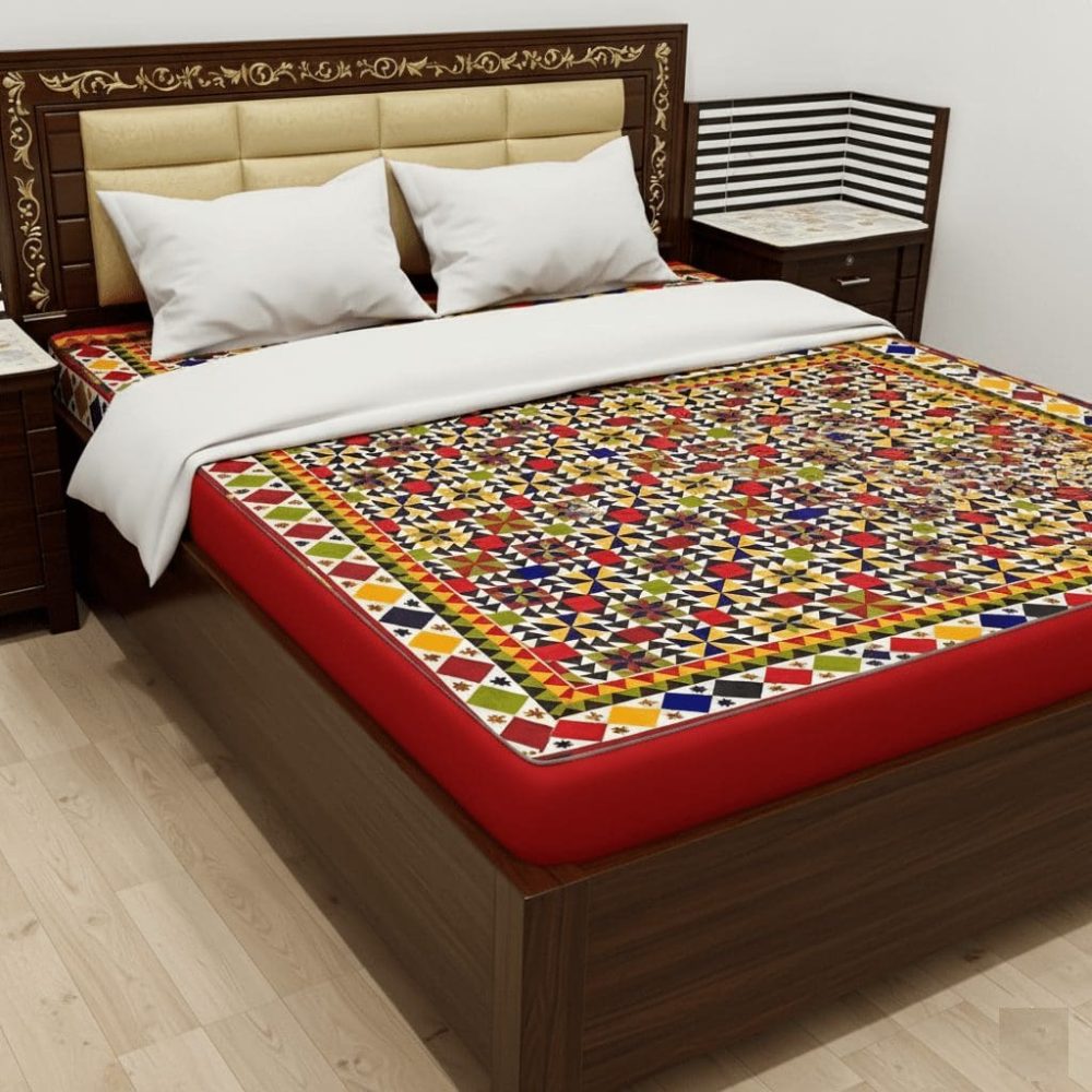 Printed Quilted Waterproof Mattress Cover – King Size - Image 3