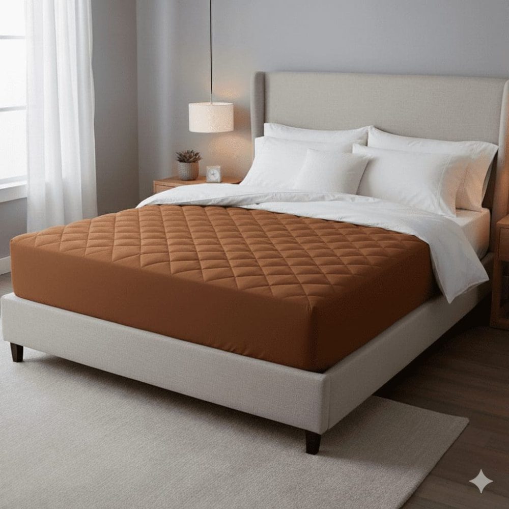 Quilted Waterproof Mattress Cover – Soft, Breathable & Washable - Image 3