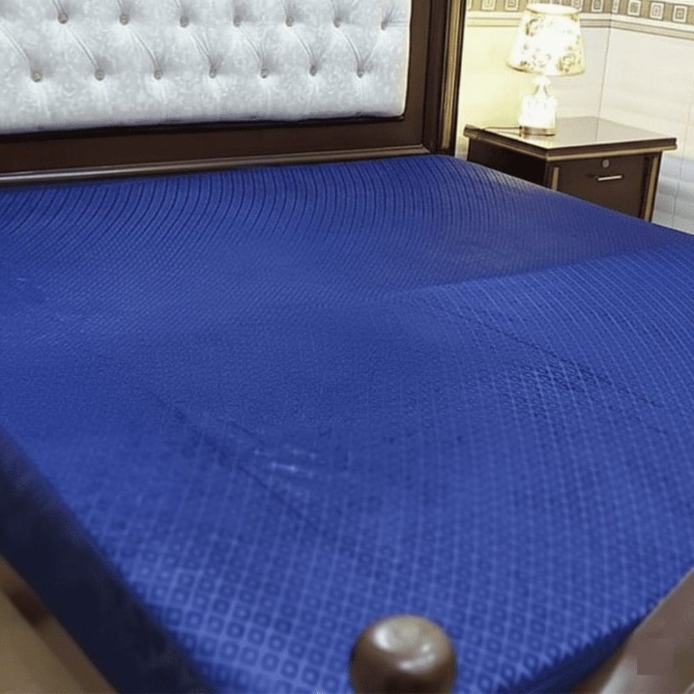 Royal Blue Palachi Waterproof Mattress Protector King Size with Elastic Fit