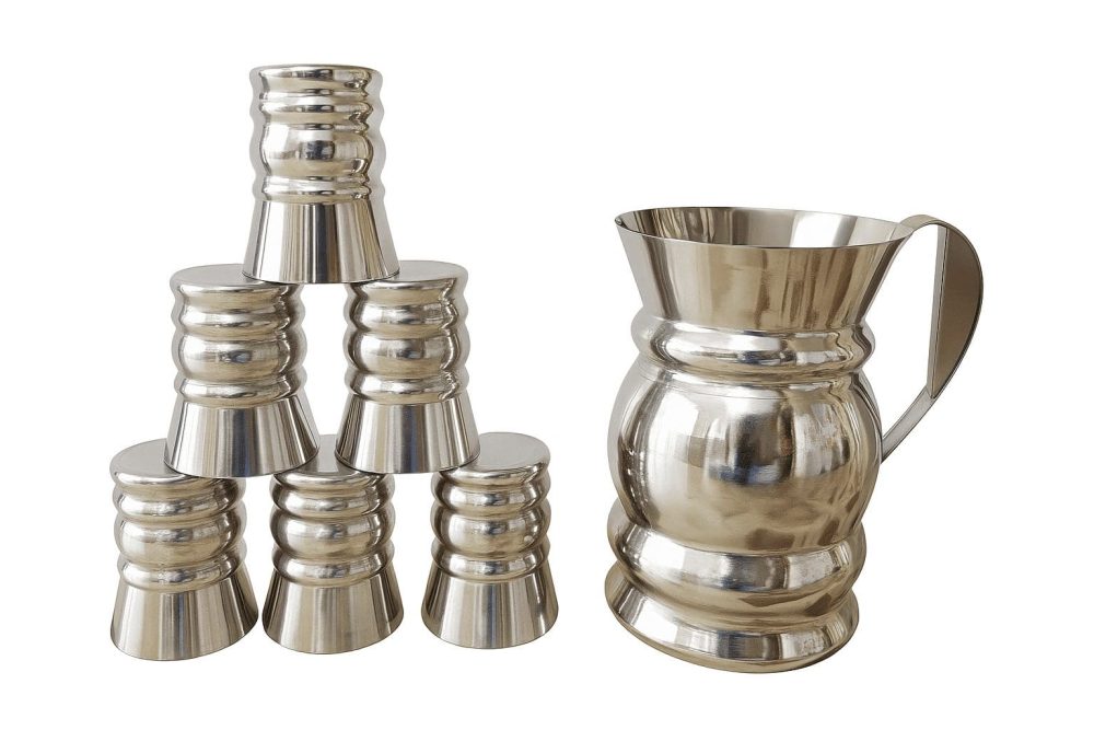 Stainless Steel 7 Piece Water Set with Jug and Glasses