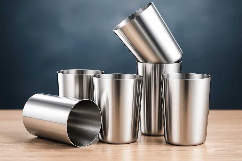 Stainless steel glass set of 6 pieces