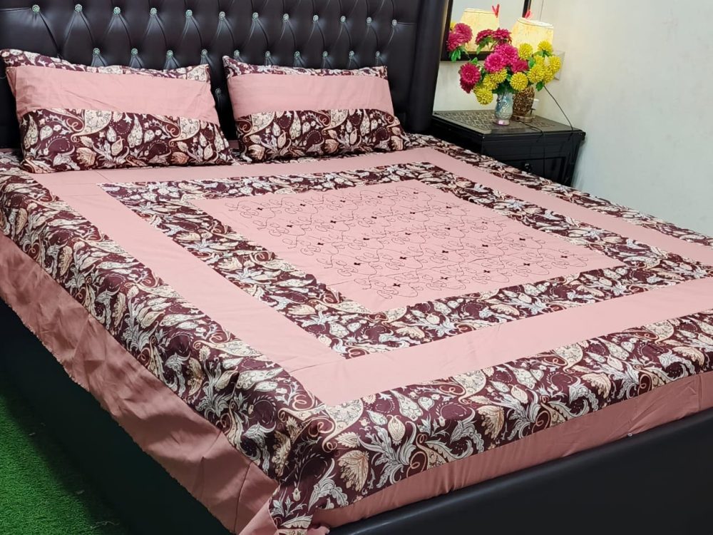 tea-pink-patch-work-cotton-satin-bedsheet