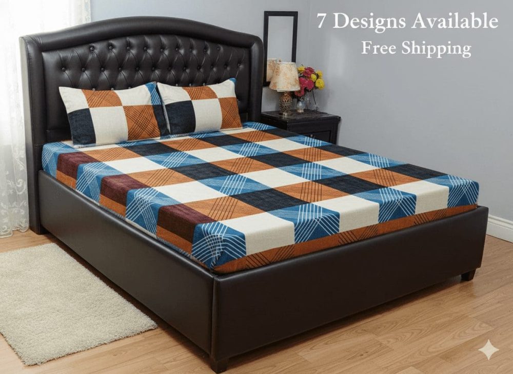 Warm Fleece King Size bedsheet pattren design