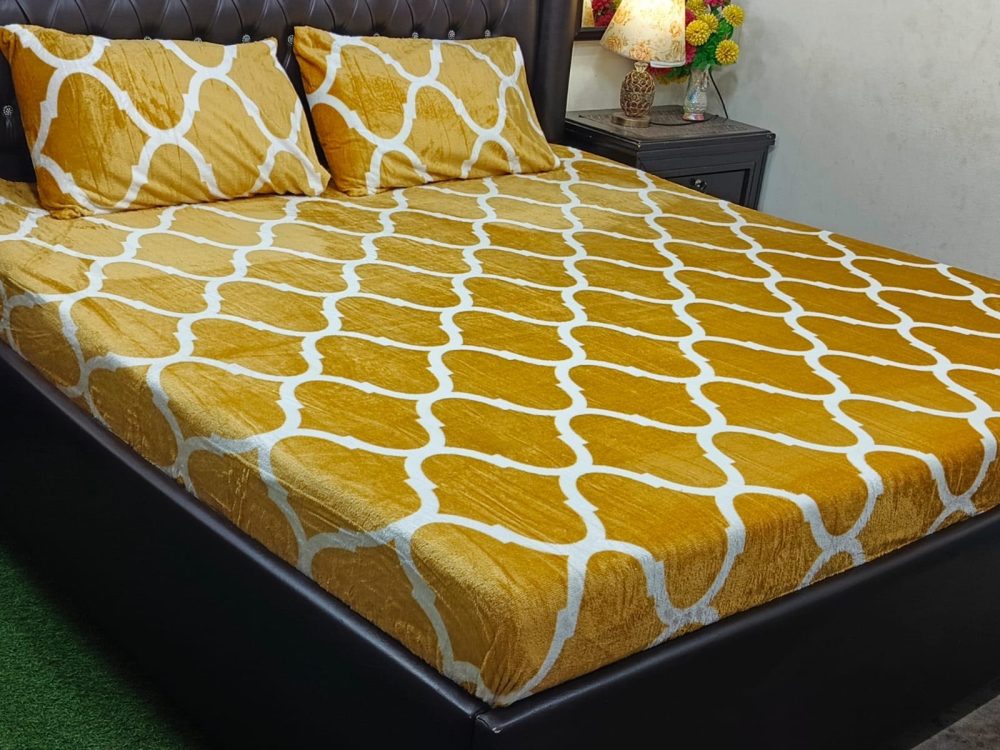 Warm Fleece King Size Bedsheet – Modern Patterns (7 Designs) - Image 4