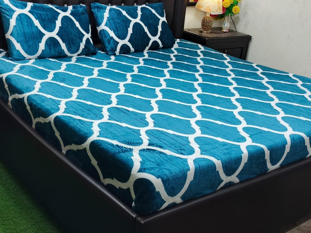 Warm Fleece King Size Bedsheet – Modern Patterns (7 Designs) - Image 7
