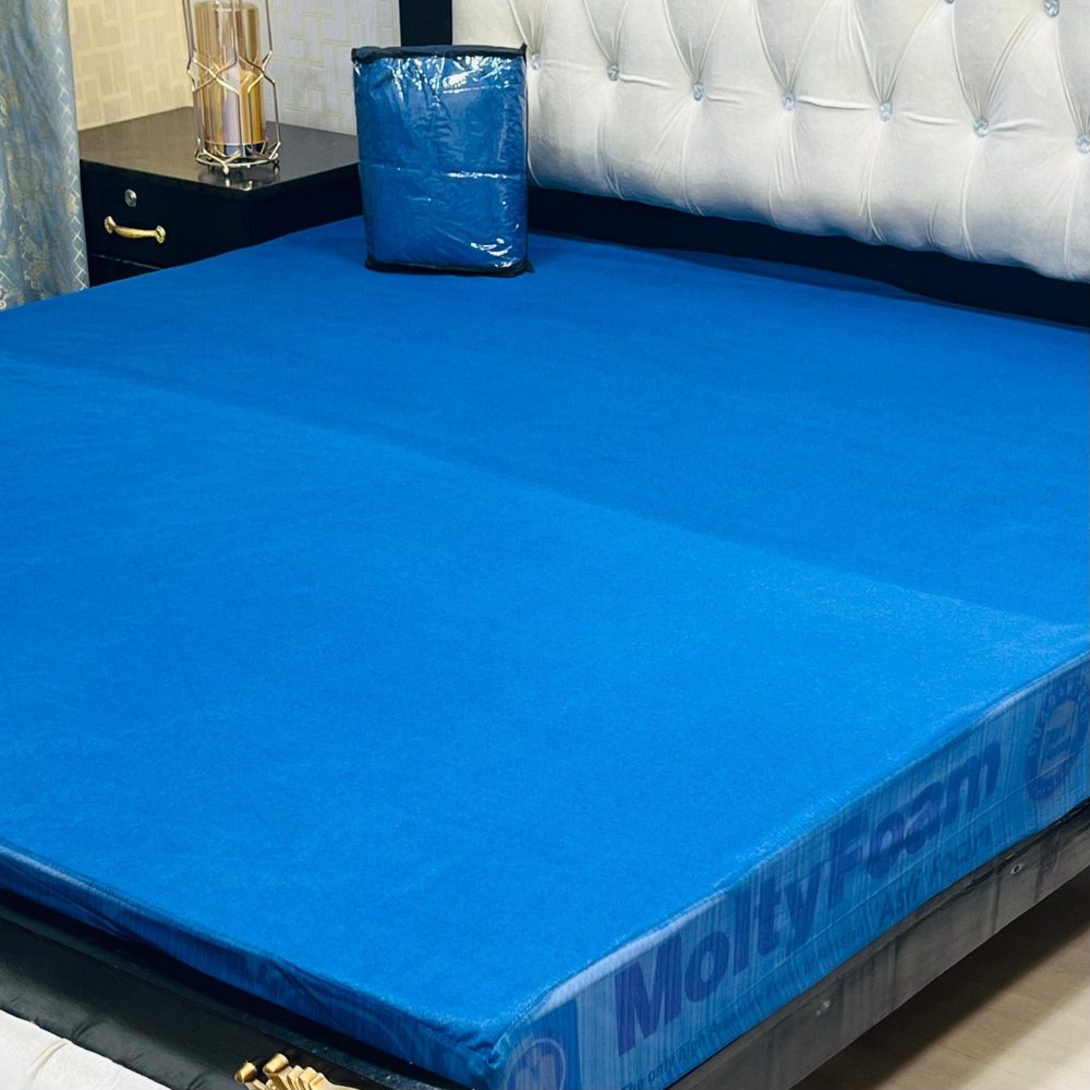 Waterproof Terry Cotton Mattress Cover – King Size Double Bed (Elastic Fitted Sheet) - Image 3