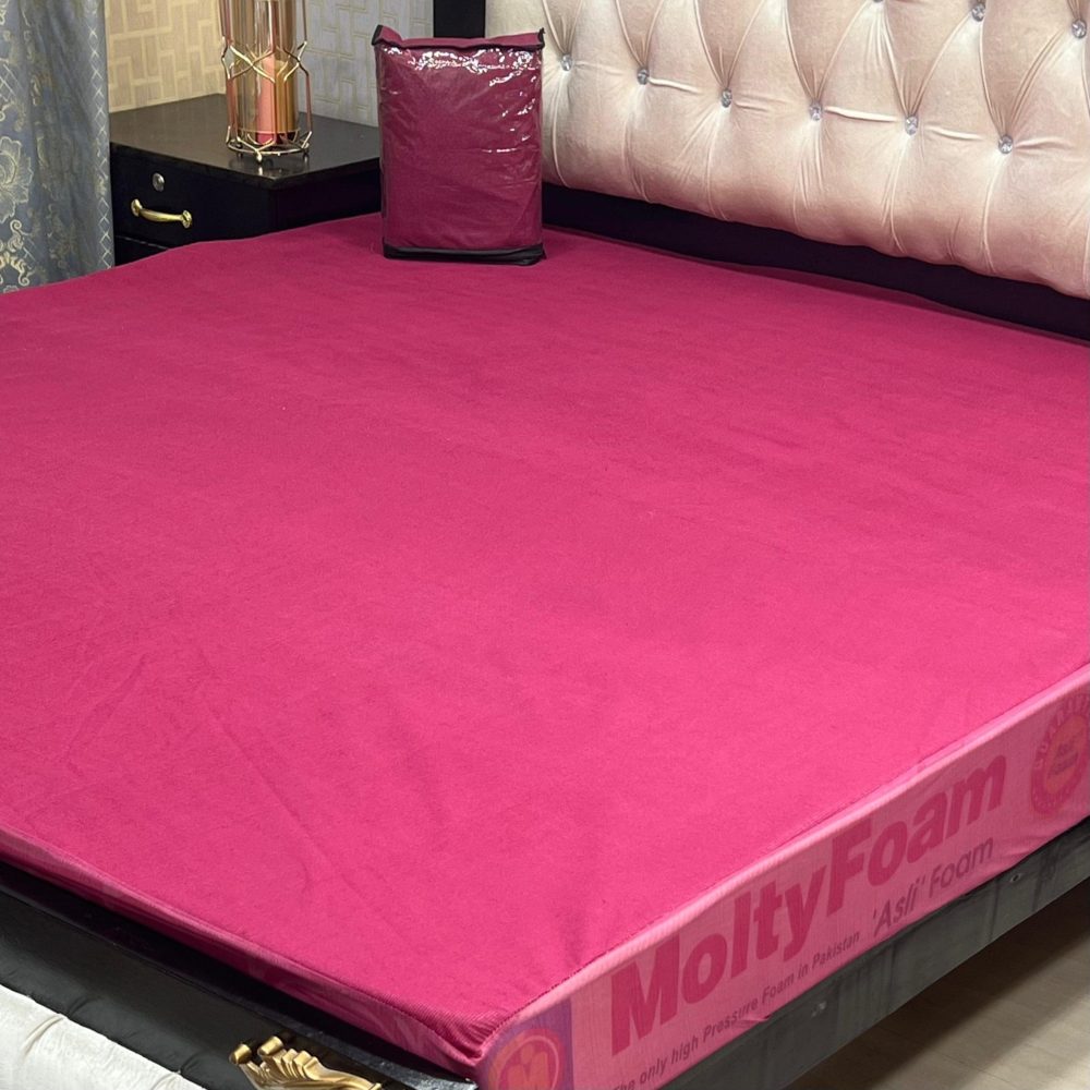 Waterproof Terry Cotton Mattress Cover – King Size Double Bed (Elastic Fitted Sheet) - Image 4