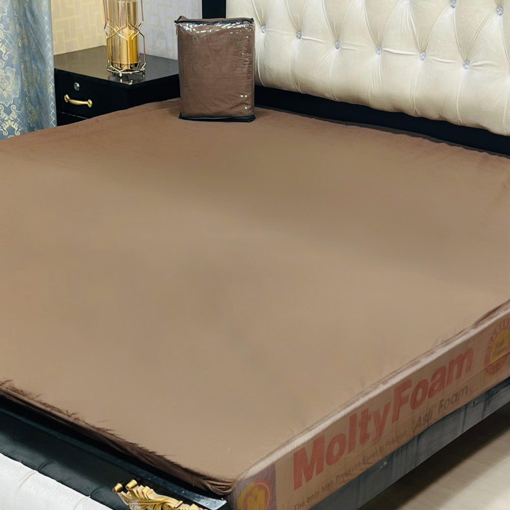 Waterproof Terry Cotton Mattress Cover – King Size Double Bed (Elastic Fitted Sheet) - Image 5