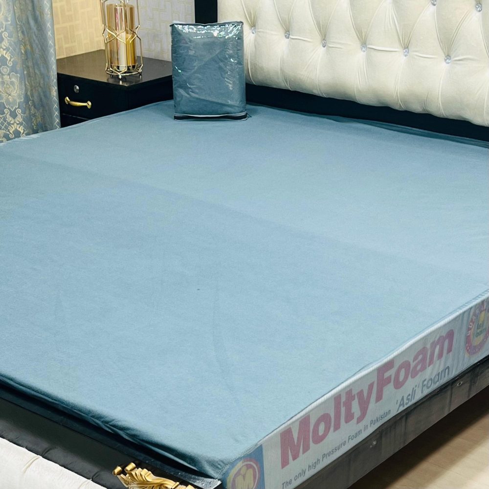 Waterproof Terry Cotton Mattress Cover – King Size Double Bed (Elastic Fitted Sheet) - Image 6