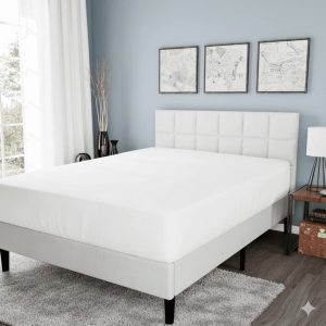 White Waterproof Mattress Cover for King Size Bed