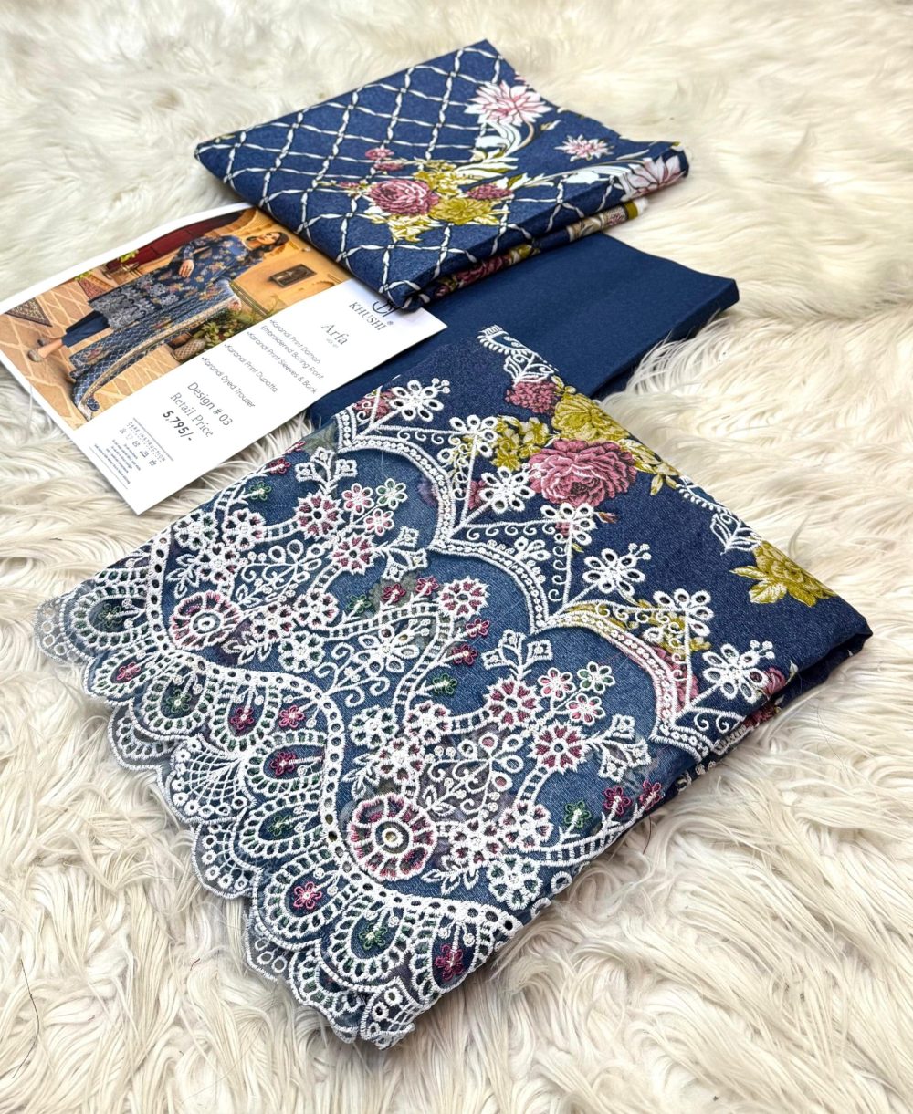 Khushi By Arfa – Original 3 Piece Printed Karandi Collection - Image 2