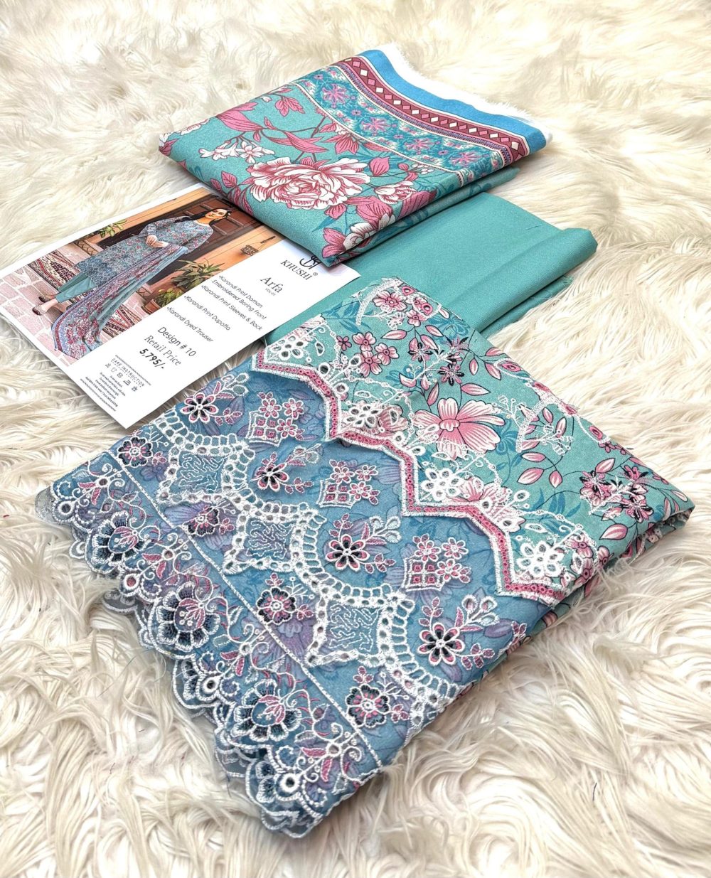 Khushi By Arfa – Original 3 Piece Printed Karandi Collection - Image 4