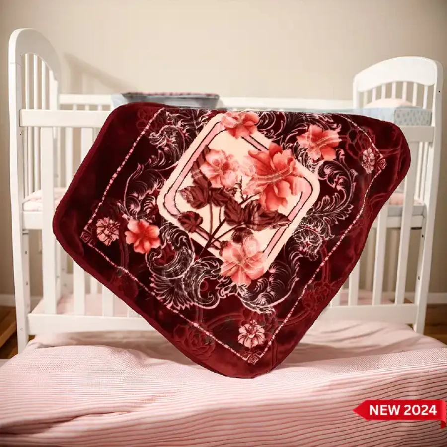 Royal Baby Printed Embossed 1 Ply Cot Blanket - Image 7