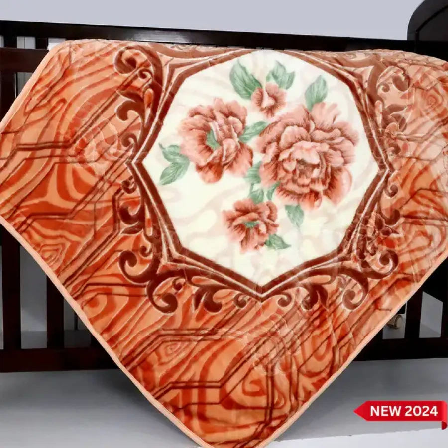 Royal Baby Printed Embossed 1 Ply Cot Blanket - Image 2