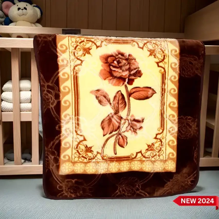 Royal Baby Printed Embossed 1 Ply Cot Blanket - Image 5