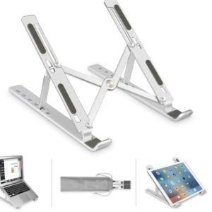 Adjustable Laptop Stand – Ergonomic Multi-Angle Stainless Steel