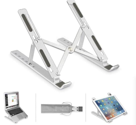 Adjustable Laptop Stand – Ergonomic Multi-Angle Stainless Steel
