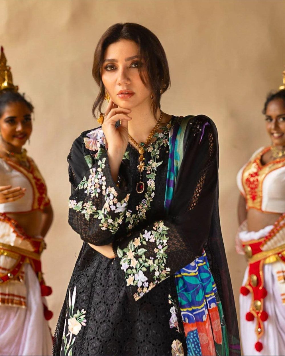 Mushq – Heavy Embroidered 3PC Lawn Suit with Silk Dupatta - Image 2