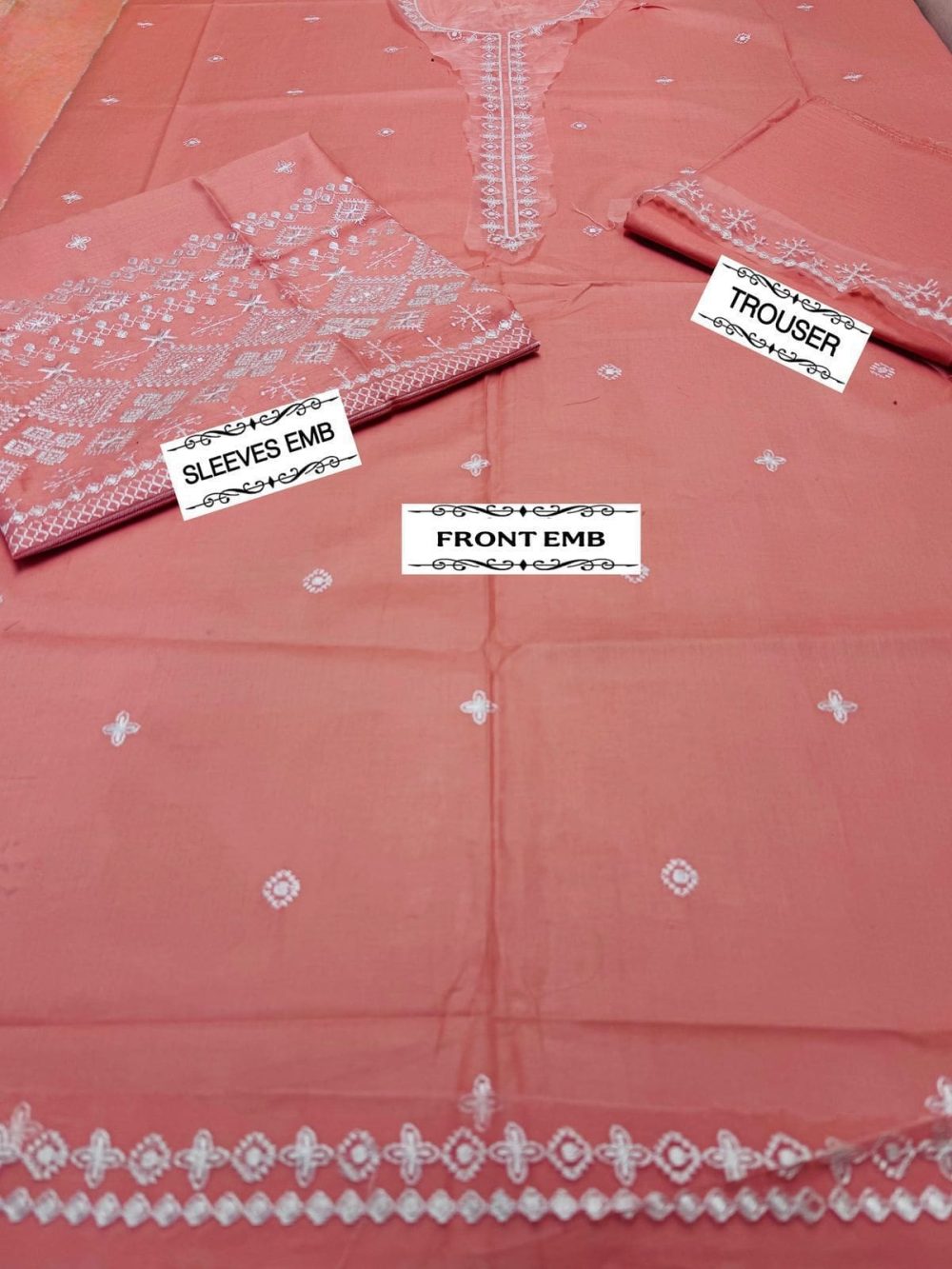 BATIK 2Pc Wedding Summer Collection | Embroidered Lawn Air Jet - Image 3