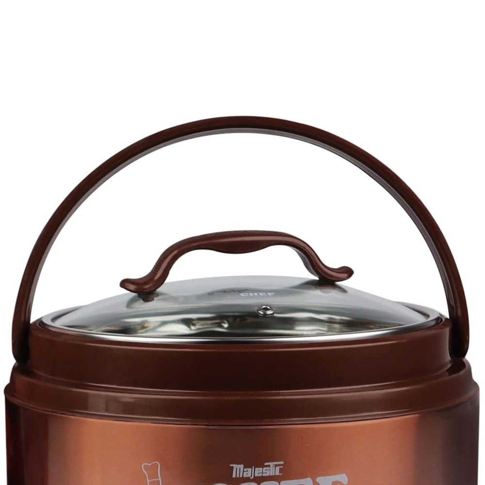Majestic Chef Stainless Steel Clarion Hot Pot with Glass Lid - Image 4