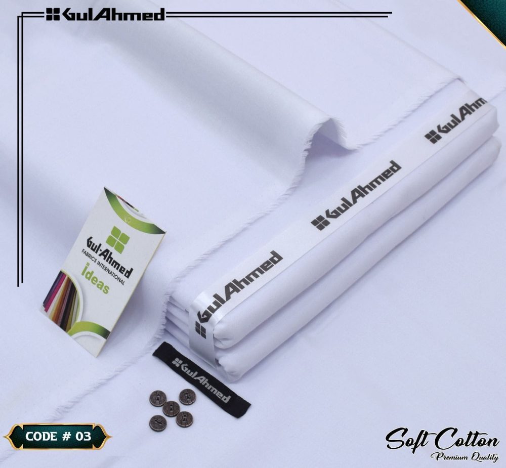Gul Ahmed Men’s Luxury Summer Soft Cotton Suit – 4.5 Meter - Image 3