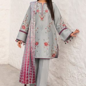 Jazmin Heavy Embroidered Airjet Lawn Suit 3PC