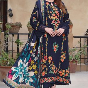 Aneelas 3 Piece Embroidered Lawn Suit Slub Monark Dupatta D 4059
