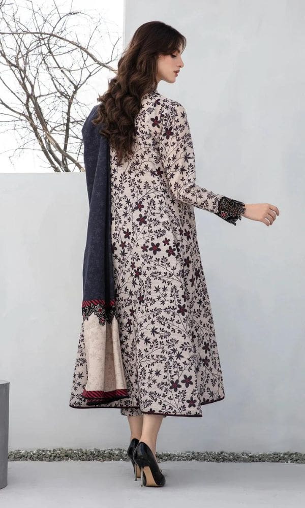 Baroque 3 Piece Printed Lawn Suit With Voile Dupatta - Image 2