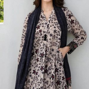 Baroque 3 Piece Printed Lawn Suit With Voile Dupatta