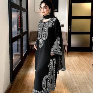 Mirana 3 Piece Embroidered Lawn Suit Bamber Lace Dupatta