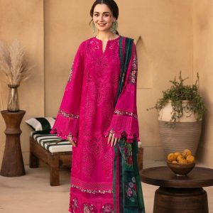 Saira Rizwan 3 Piece Embroidered Lawn Suit Slub Monark Dupatta
