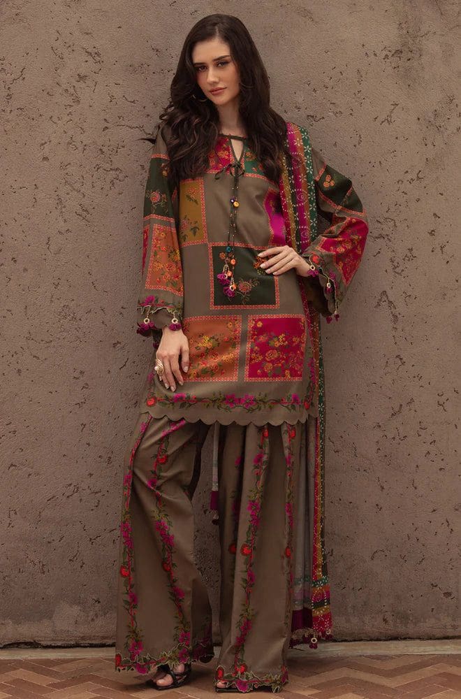 Charizma 3 Piece Printed Lawn Suit With Voile Dupatta Collection - Image 3