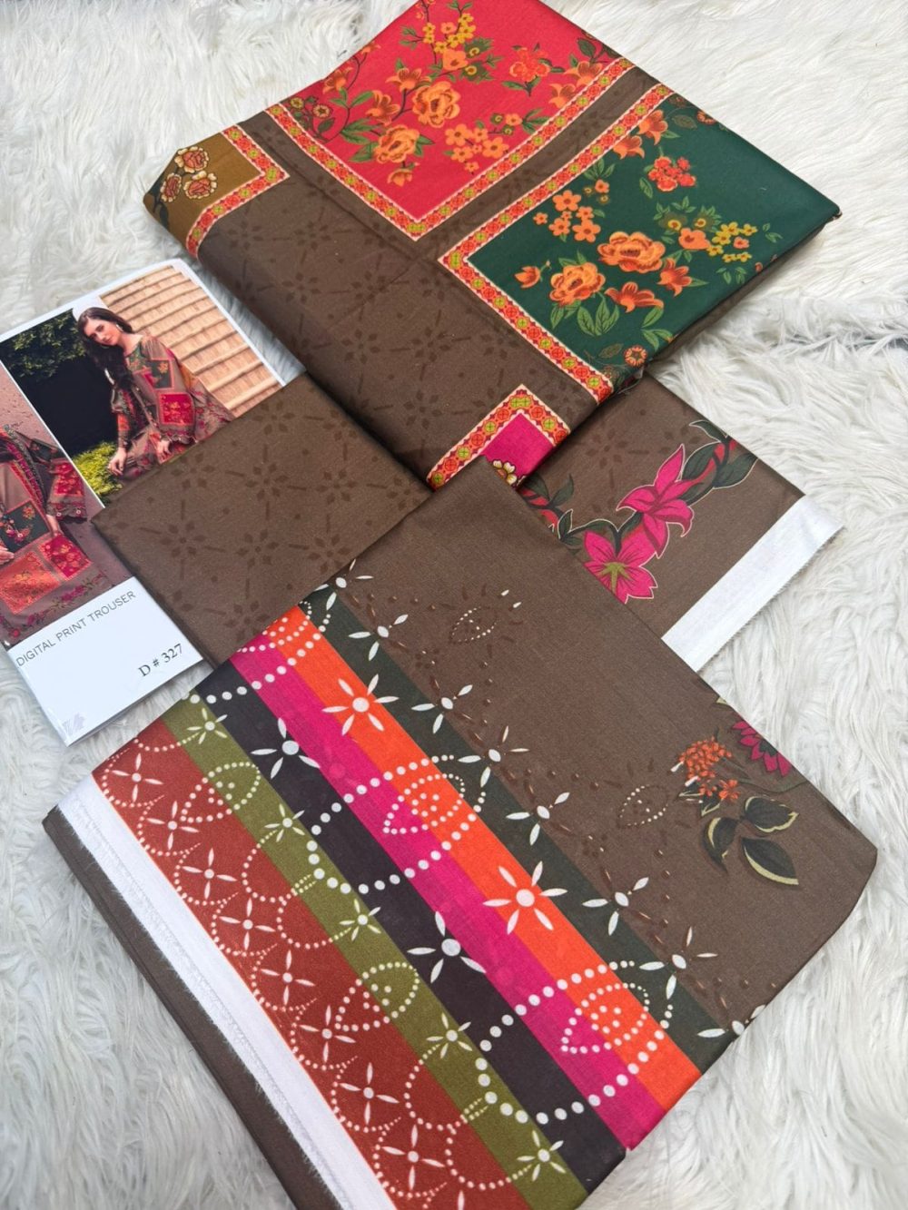 Charizma 3 Piece Printed Lawn Suit With Voile Dupatta Collection - Image 4