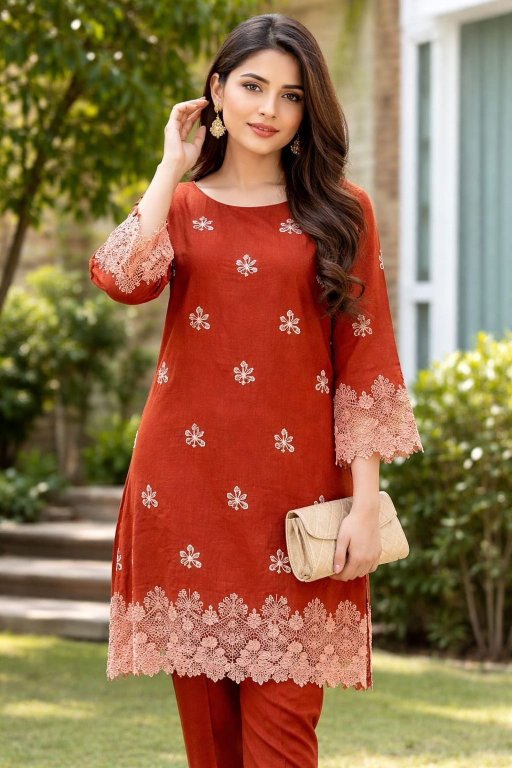 Breeze 2 Piece Embroidered Lawn Suit With Dyed Trouser