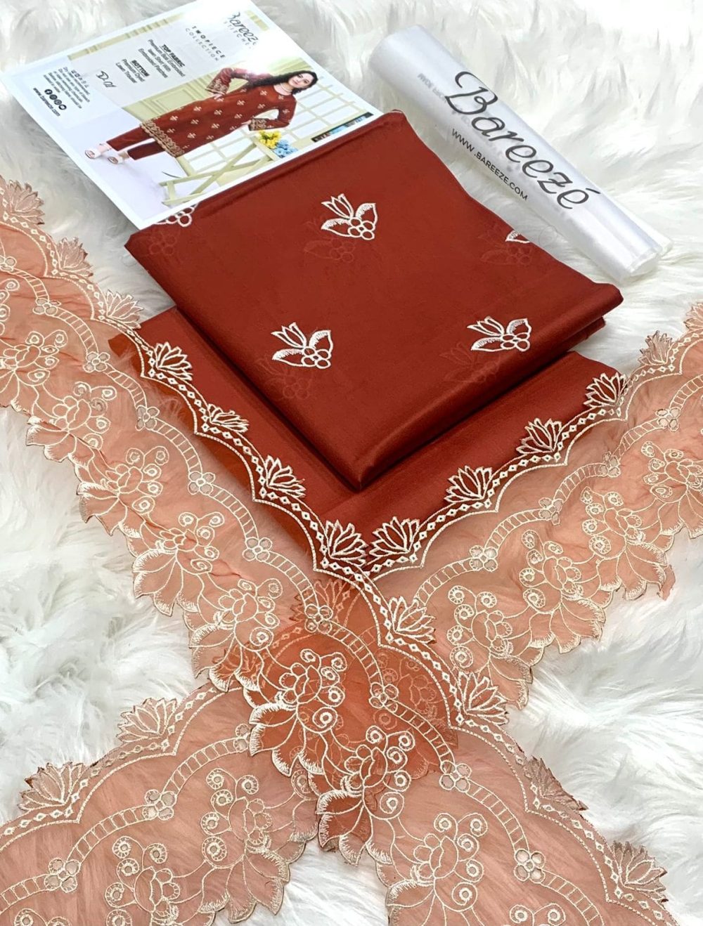 Breeze 2 Piece Embroidered Lawn Suit With Dyed Trouser - Image 10