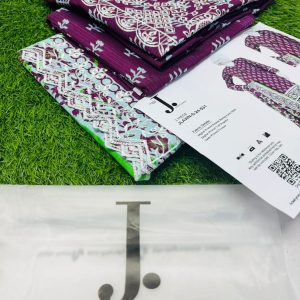 Junaid Jamshed S-531 Purple 3 Piece Chikankari Embroidered Lawn Suit