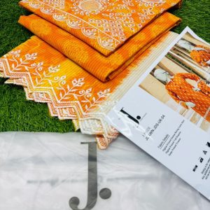 Junaid Jamshed 3 Piece Chikankari Embroidered Lawn Suit
