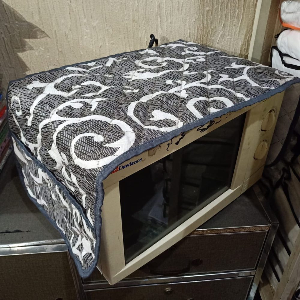 Microwave Oven Dustproof Cover Fabric With Storage Pockets - Image 7