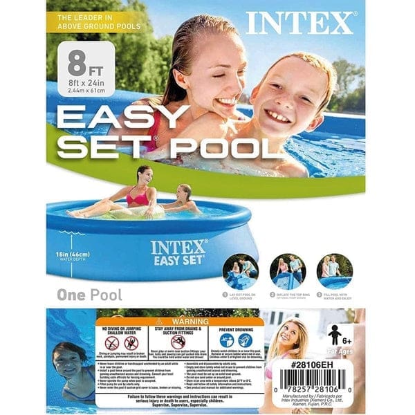 Intex Easy Set Pool 8ft x 2ft Inflatable Family Swimming Pool - Image 2